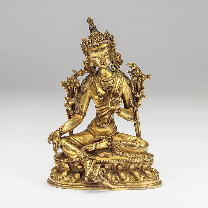 A Sino-Tibetan Gilt-Bronze Figure of Tara | MasterArt